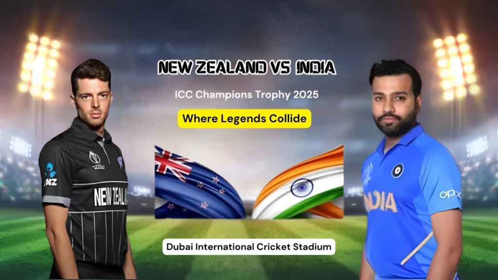 India vs New Zealand Champions Trophy 2025